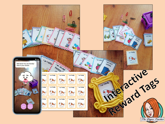 Interactive Classroom Character Traits Reward Tags (brag tags) Give you class something to brag about! These reward tags can be printed and used in your classroom download the free Metaverse AR (augmented reality) app Scan the code and a fun character will appear in your classroom to congratulate the kids! Each tag has AR reward that the children collect also the option to take a reward selfie. #ar #augmentedreality #bragtags #rewardtag #awardtags