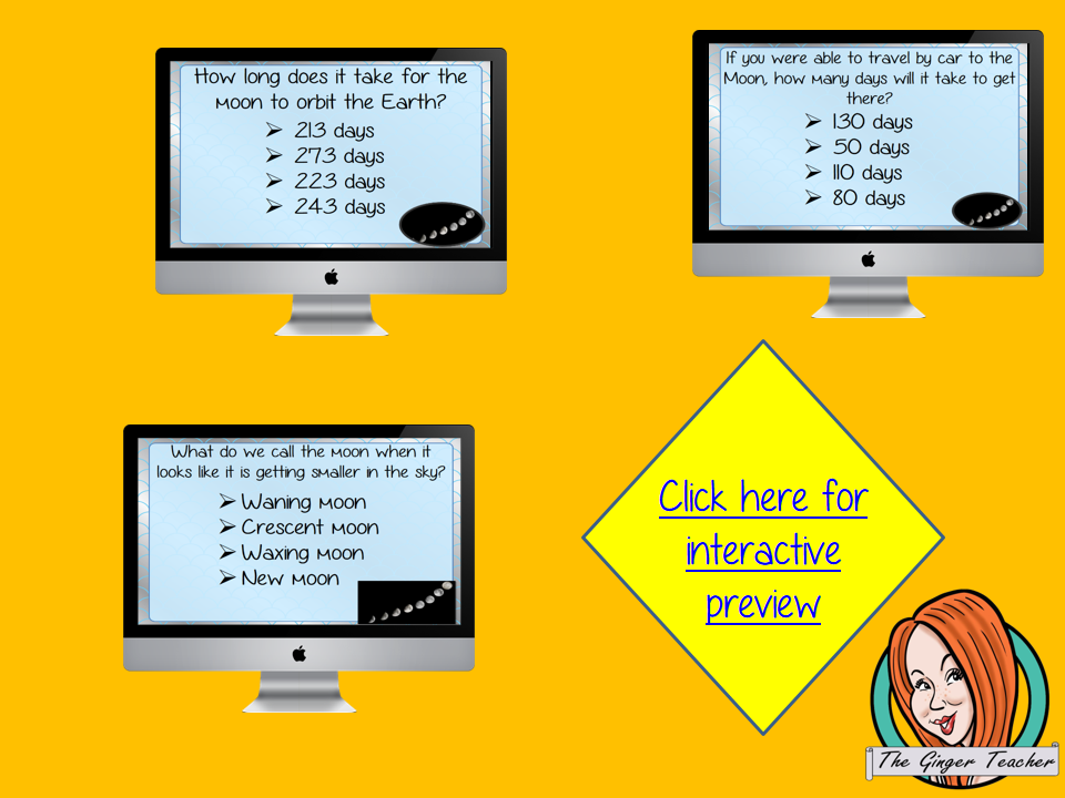Phases of the Moon Revision Questions This deck revises children’s knowledge of Phases of the Moon. There are multiple choice revision questions to check children’s understanding. These question cards are self-grading and lots of fun!