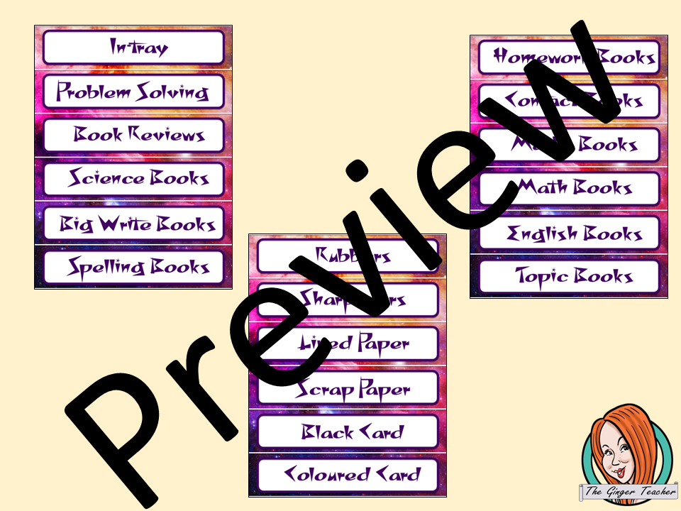 Outer Space Themed Resource Tray Labels This download includes 88 fun space tray labels for your classroom as well as editable versions. These are great to complete your outer space themed room. This download includes: - 88 tray labels - Editable versions #classroomthemes #teachingideas #spaceclassroom