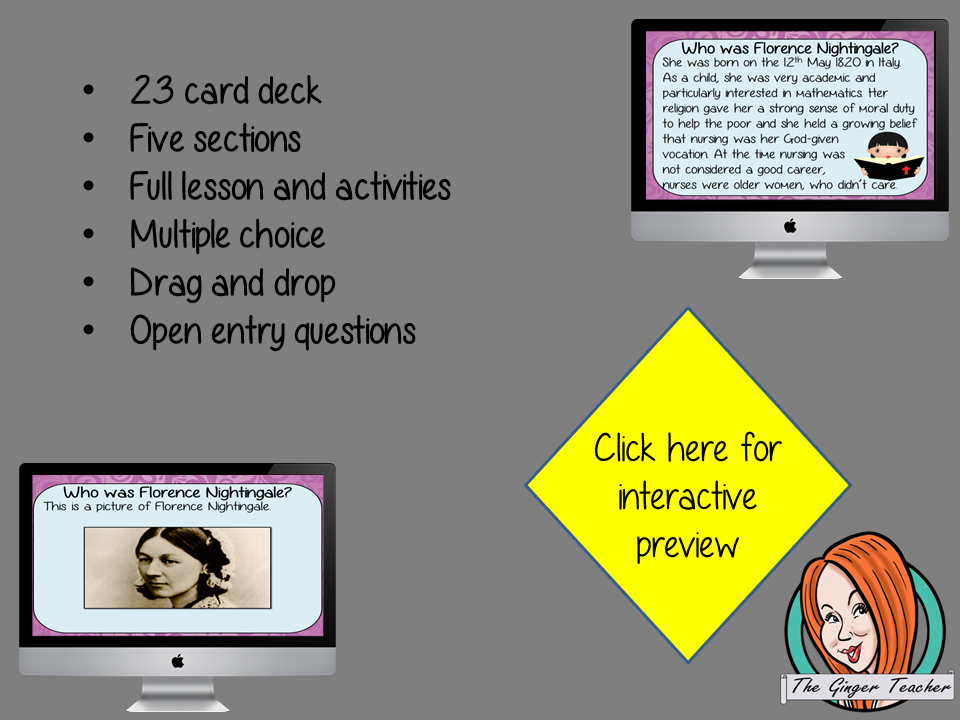 Florence Nightingale - Boom Cards Digital Lesson