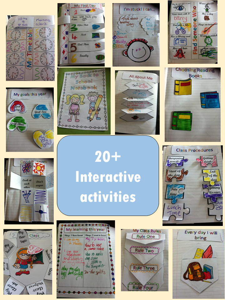 Back to School Interactive Notebook Activity Pack
