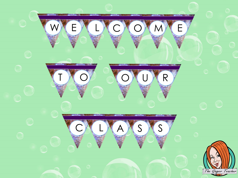 Outer Space Themed Classroom Bunting This download includes fun space themed classroom bunting. These are great for teachers and kids to have an outer space themed classroom. #classroomthemes #teachingideas #spaceclassroom #outerspaceclassroom