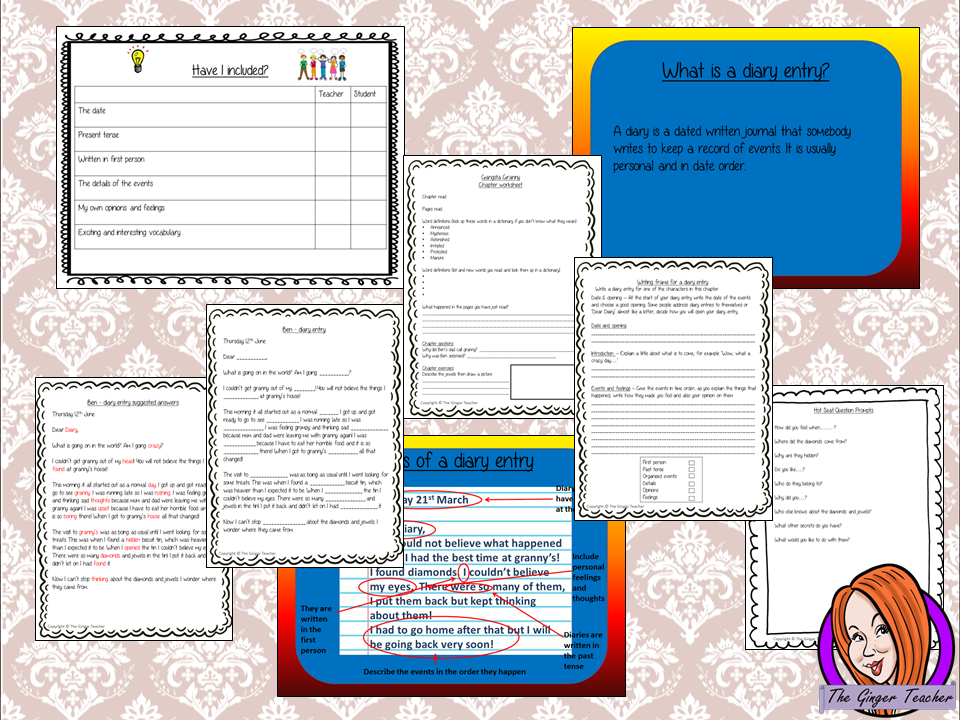 Gangsta Granny Diary Writing Lesson