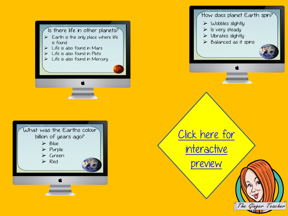 Why is There Life on Earth Revision Questions This deck revises children’s knowledge of Why is There Life on Earth. There are multiple choice revision questions to check children’s understanding. These question cards are self-grading and lots of fun!