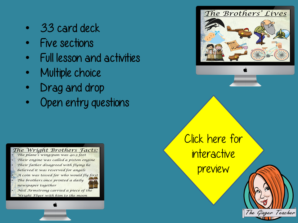 The Wright Brothers - Boom Cards Digital Lesson