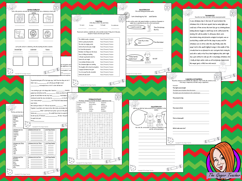 christmas grammar activities
