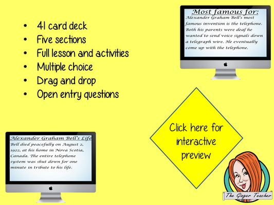 Alexander Graham Bell - Boom Cards Digital Lesson
