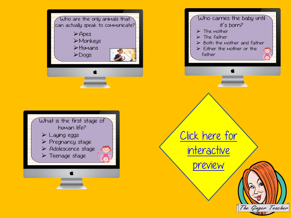 Human Life Cycle Revision Questions This deck revises children’s knowledge of Human Life Cycle. There are multiple choice revision questions to check children’s understanding. These question cards are self-grading and lots of fun!