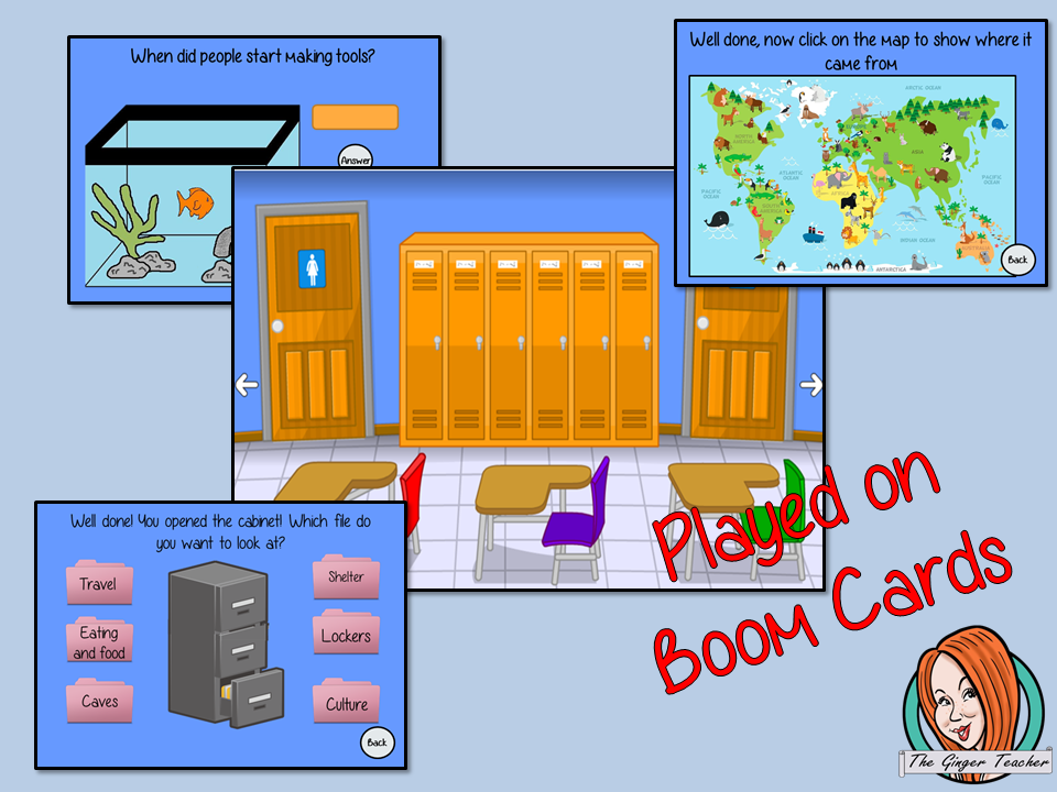 Palaeolithic Stone Age Escape Room Boom Cards