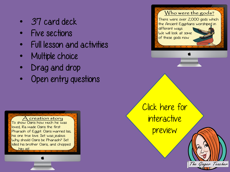 Egyptian Gods - Boom Cards Digital Lesson