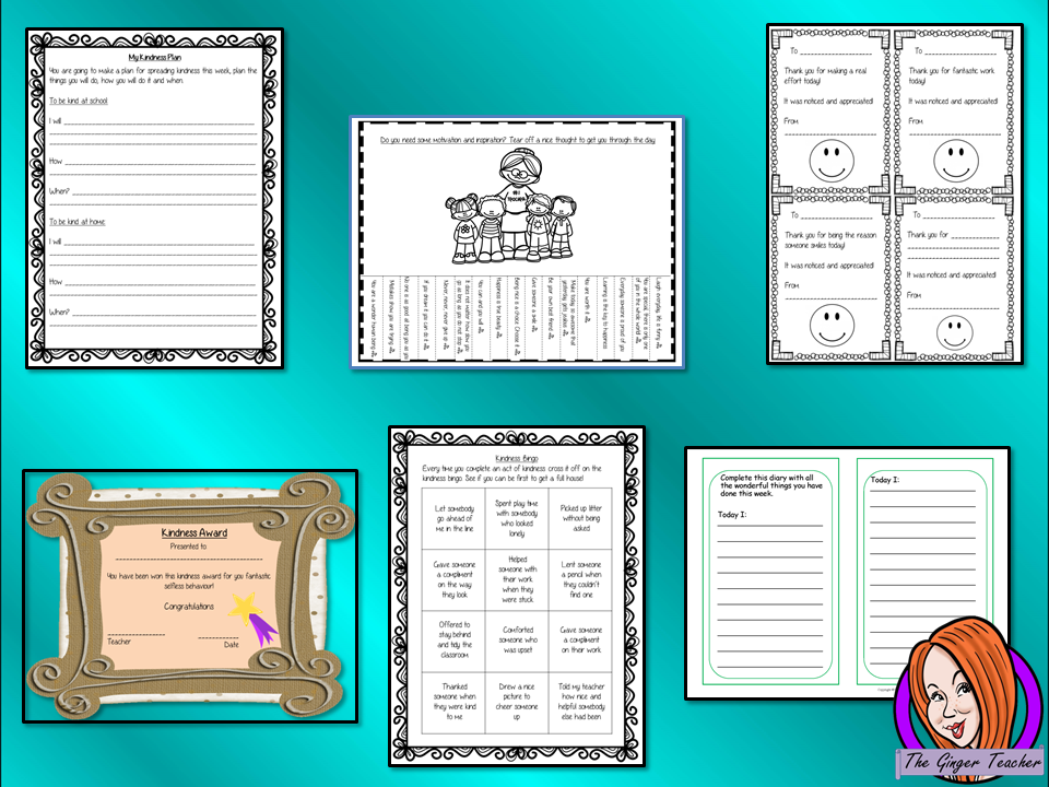 Kindness Worksheets