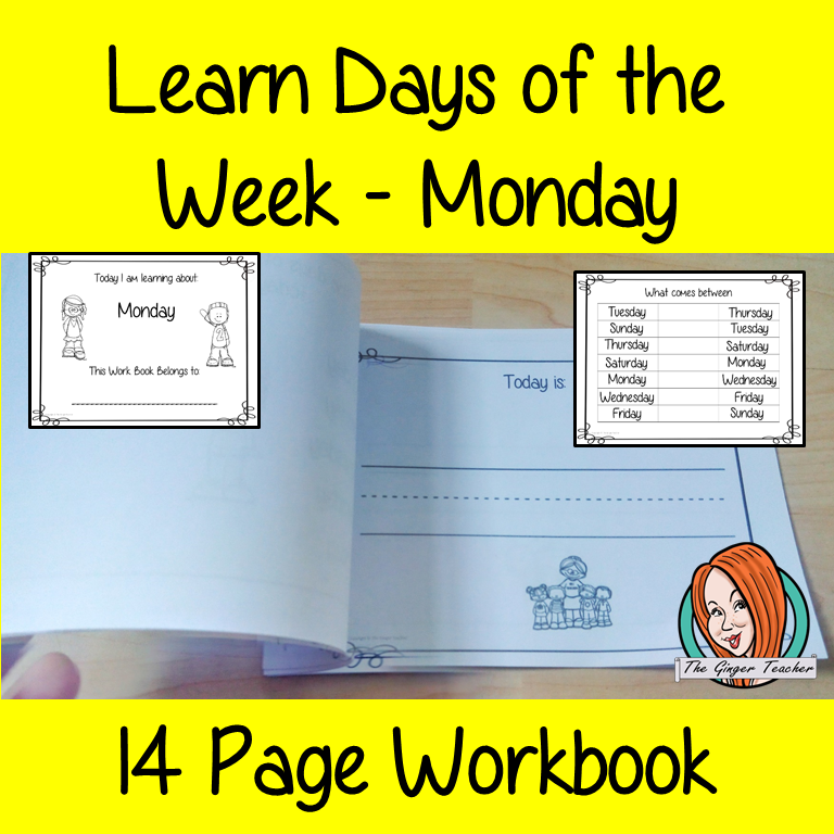 Days of the Week Pre-School Activities – Monday Teaching Days of the Week Pre-School Activities! Teaching Days of the Week Kindergarten Activities! This workbook contains 14 pages of activities for the children to learn about Monday. They learn how to spell the word, write about what they do on a Monday and then learn where Monday fits in with the rest of the week.