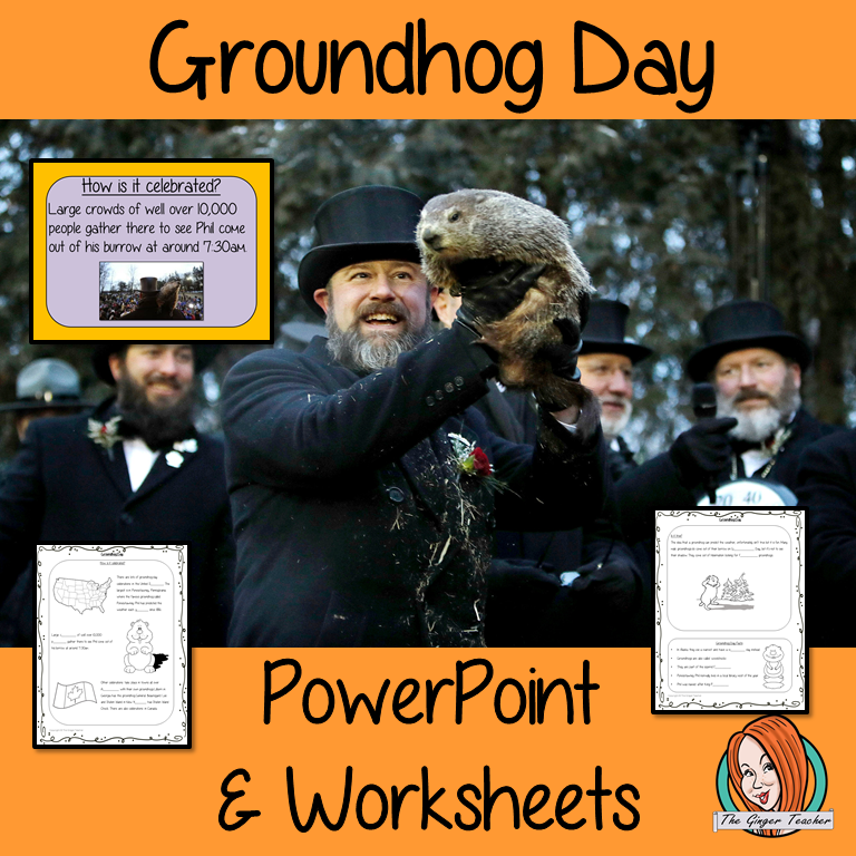Groundhog Day PowerPoint and Worksheets This download teaches children about Groundhog Day in one complete lesson. There is a detailed 21 slide PowerPoint on celebration, fun Groundhog Day facts, details about how it got started and how it is celebrated. There are also differentiated, 5 page, worksheets to allow students to demonstrate their understanding. This pack is great for teaching kids all about this fun event in your classroom. #teaching #groundhogday