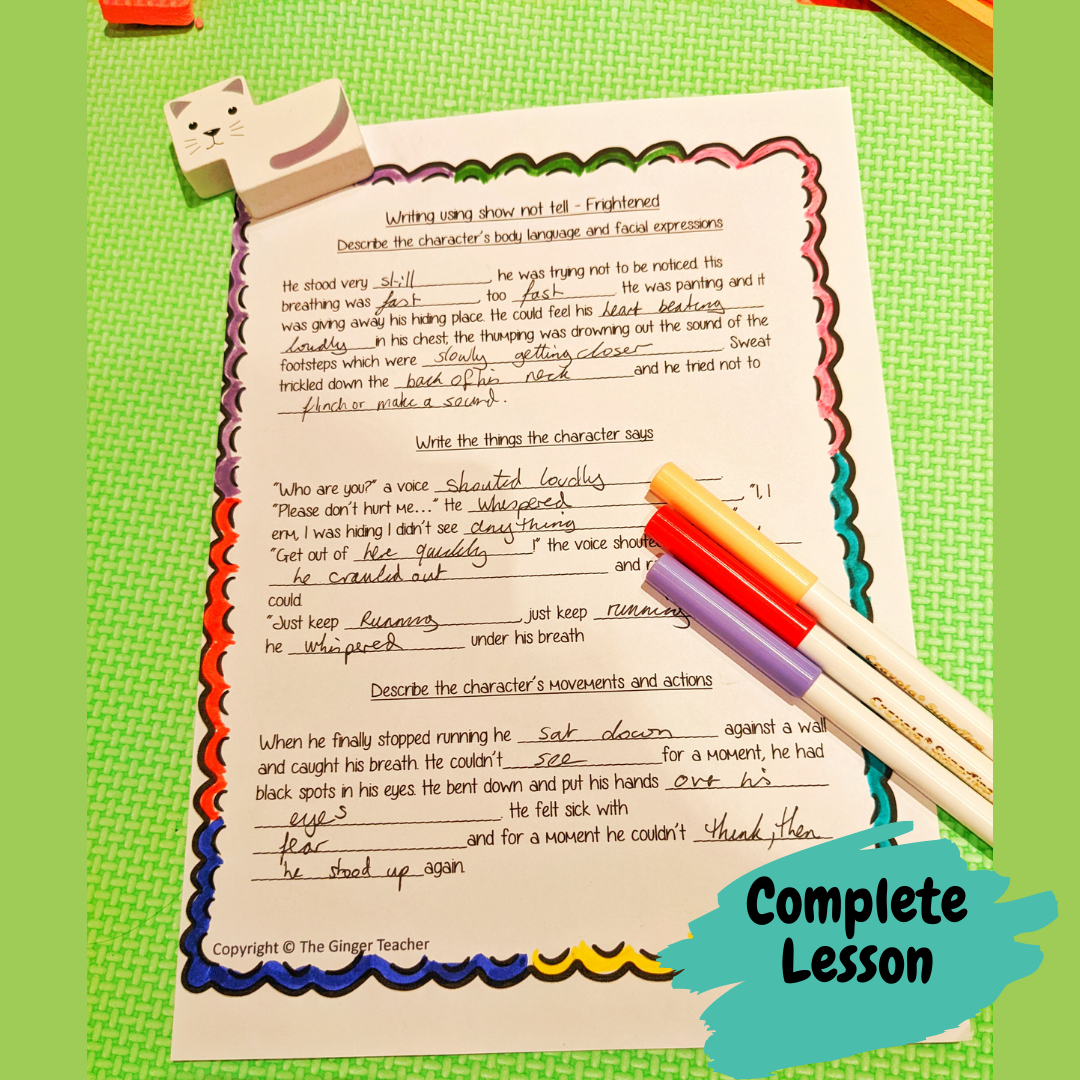 show-not-tell-lesson-plan