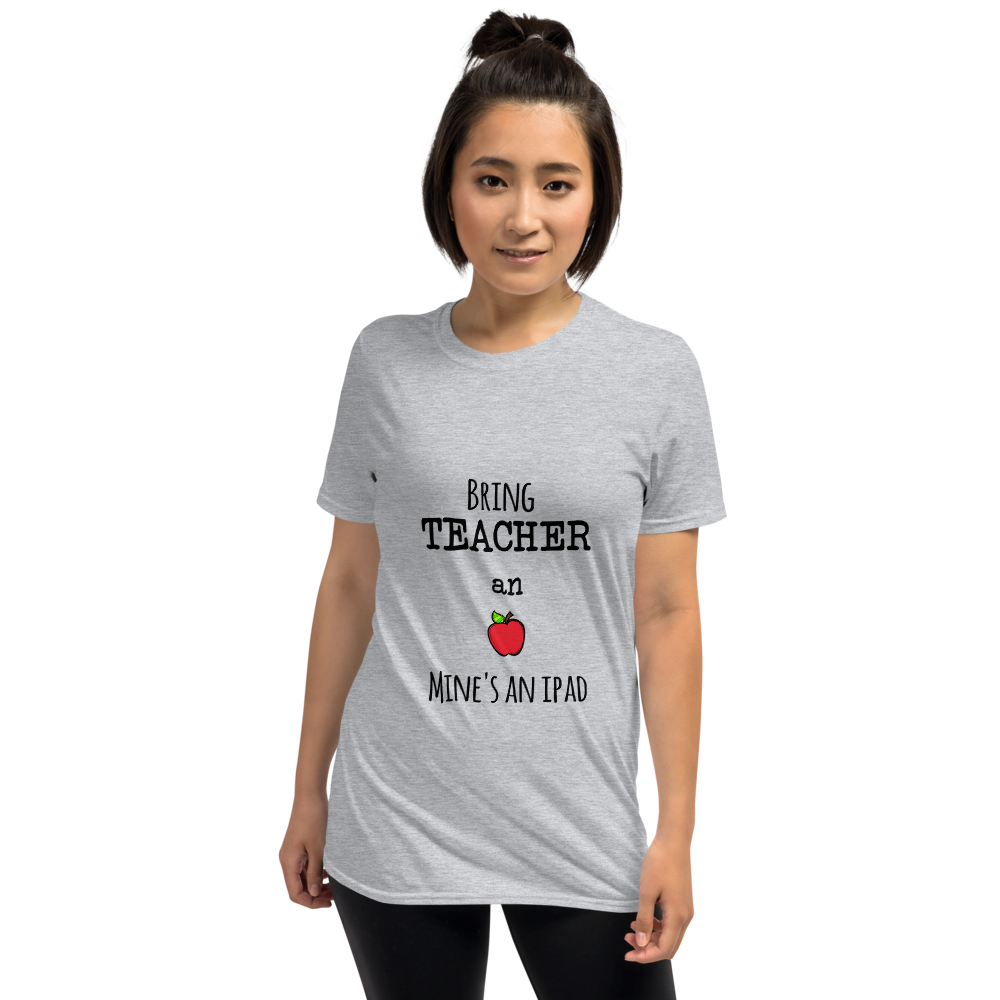 Funny Teacher Apple iPad Short-Sleeve T-Shirt