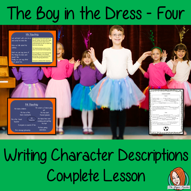Writing Character Descriptions Lesson – The Boy in the Dress