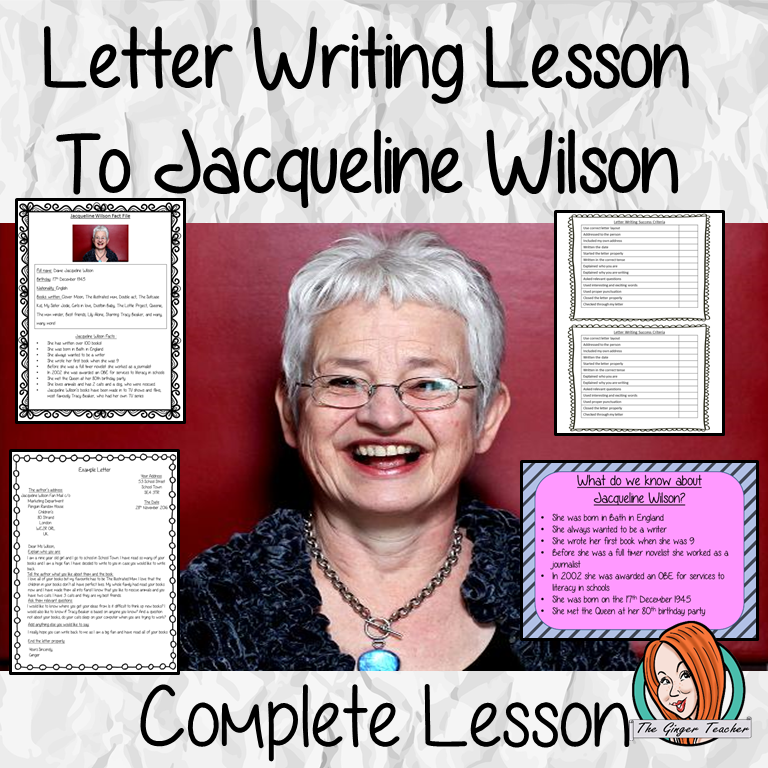 Letter Writing Complete Lesson – Jacqueline Wilson