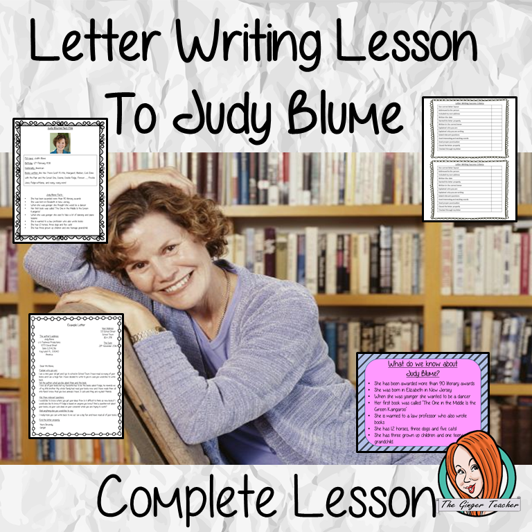 Judy Blume Letter Writing Lesson
