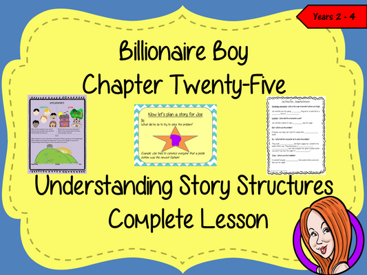 Story Structures; Complete Lesson  – Billionaire Boy