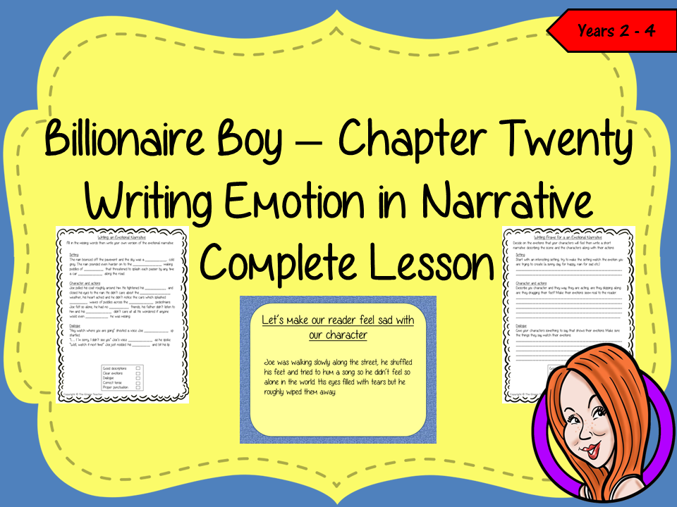 Complete Lesson Writing Emotion in Narrative   – Billionaire Boy