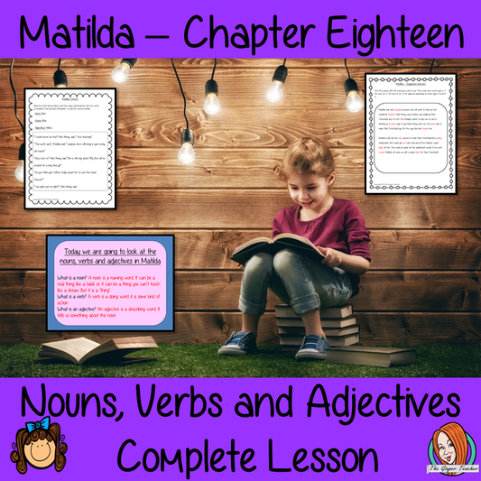 Matilda Nouns, Verbs and Adjectives Lesson