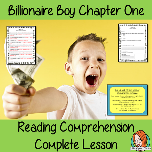 Billionaire Boy Reading Comprehension Lesson
