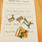 Fall Themed Independent Multiplication Revision Sheets 9x No Prep independent revision activity for the nine times tables. Children have to cut out and stick the correct answer to the question square, when the correct squares are all in place a fall themed picture will be revealed. #teachmultiplication #revisemultiplication #ninetimestables #noprep #mathsworksheets