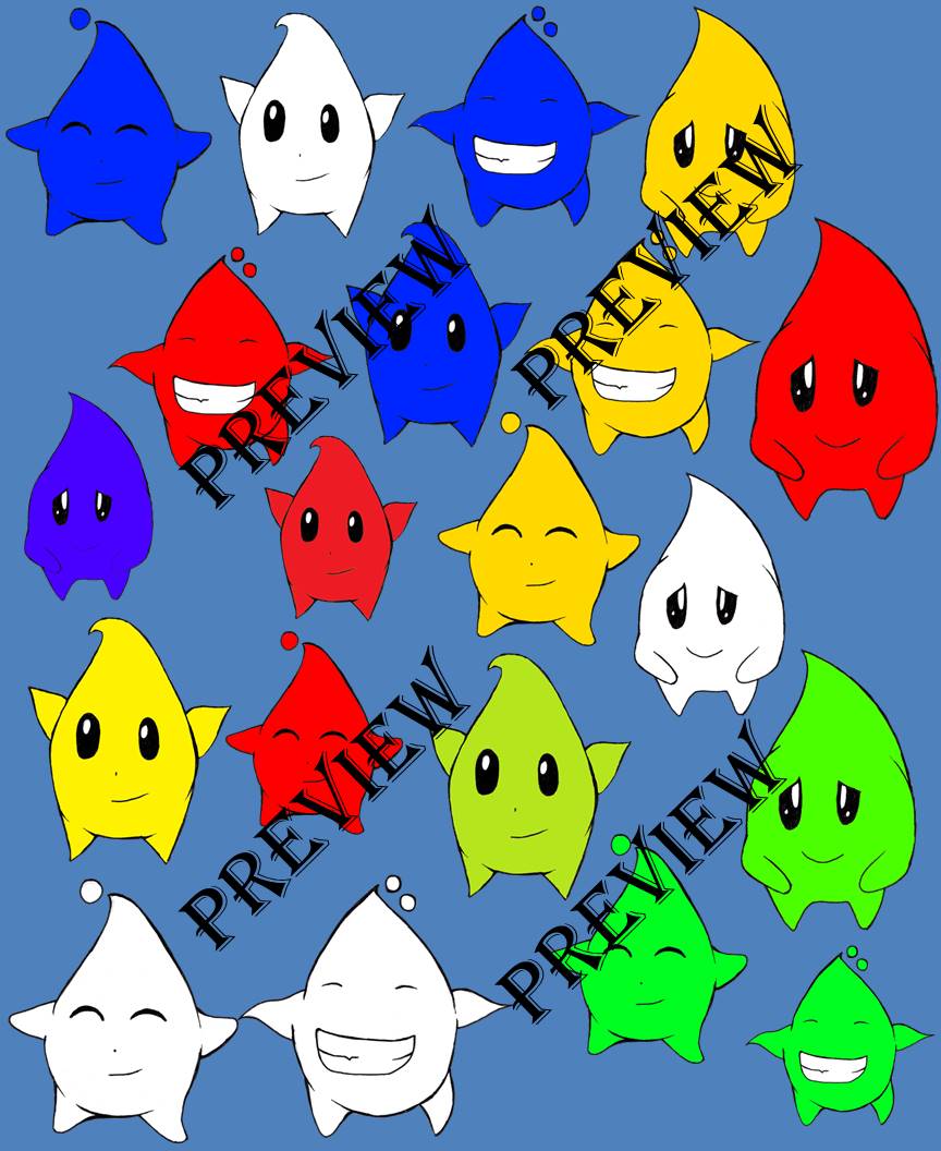 Unique New Cute Coloured Ghosts Clipart