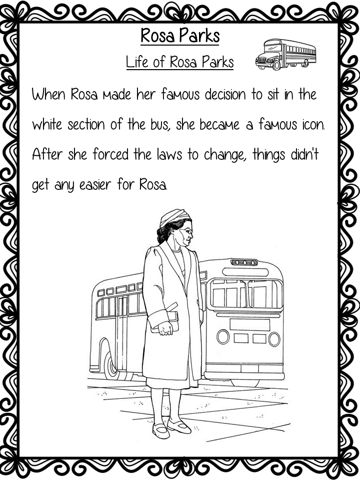 Rosa Parks Workbook
