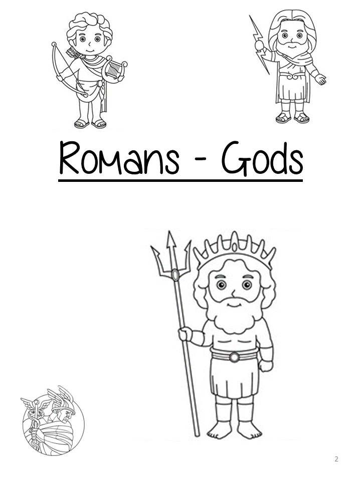 Roman Gods History Workbook