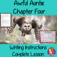 Complete Lesson on Writing Instructions Related to Awful Auntie by David Walliams. Children read and discuss the chapter. PowerPoint for children’s understanding of instruction writing. The class write instructions together and the children plan and write their own using the writing frame and success criteria included For lower ability children a scaffold instruction cloze sheet. #lessonplans #bookstudy #teachingideas #readingactivities #awfulaunty #davidwalliams #instructions