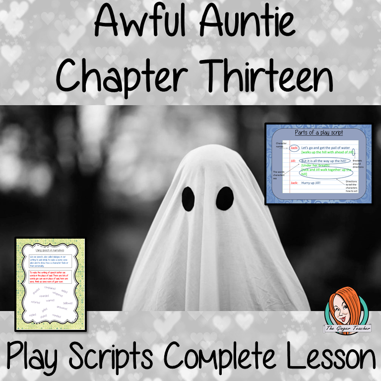 Writing play scripts Complete English Lesson on Awful Auntie by David Walliams. Teachers will get full resources and plans for teaching school children to Write play scripts in the classroom. There is a PowerPoint to explain the activity and then practice independently. There is also a short chapter summary sheet for kids to reflect on the chapter read and share their ideas. #lessonplans #bookstudy #teachingideas #readingactivities #awfulaunty #davidwalliams
