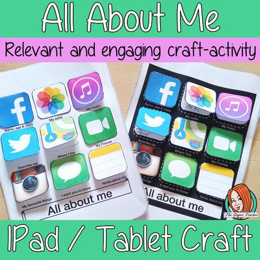 All About Me Back to School Craft Activity