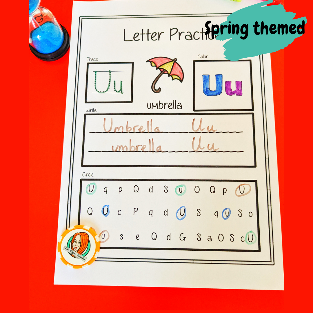 Recognize Letters Spring Spring Themed Letter Recognition and Beginner Sounds – The Ginger Teacher