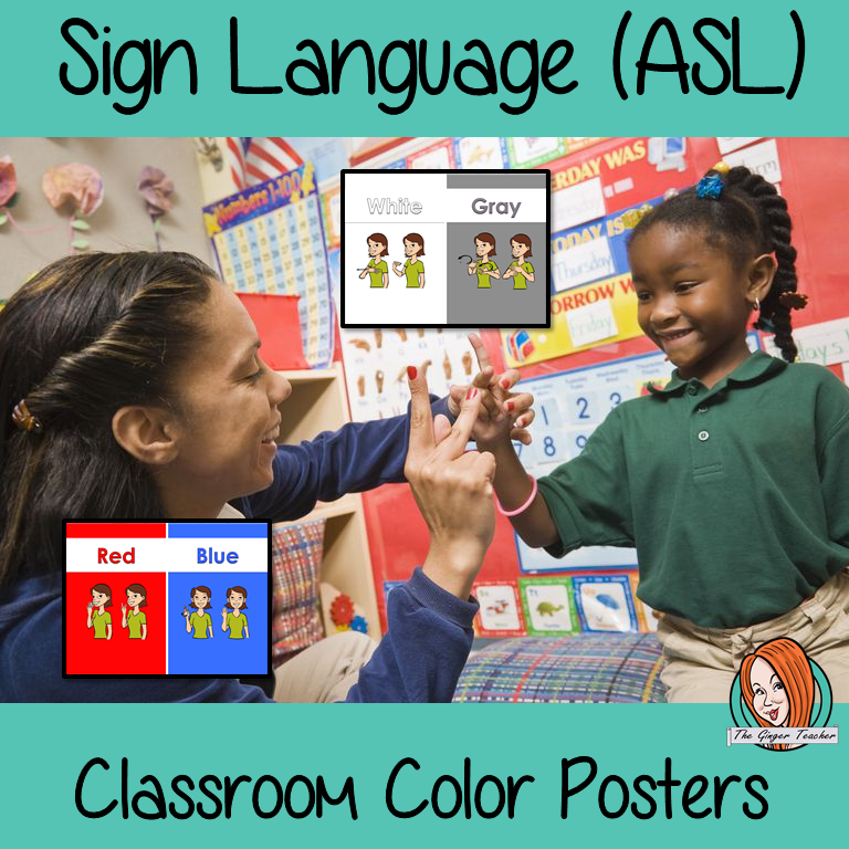 Color Languages Vector Sign American Sign Language Colors
