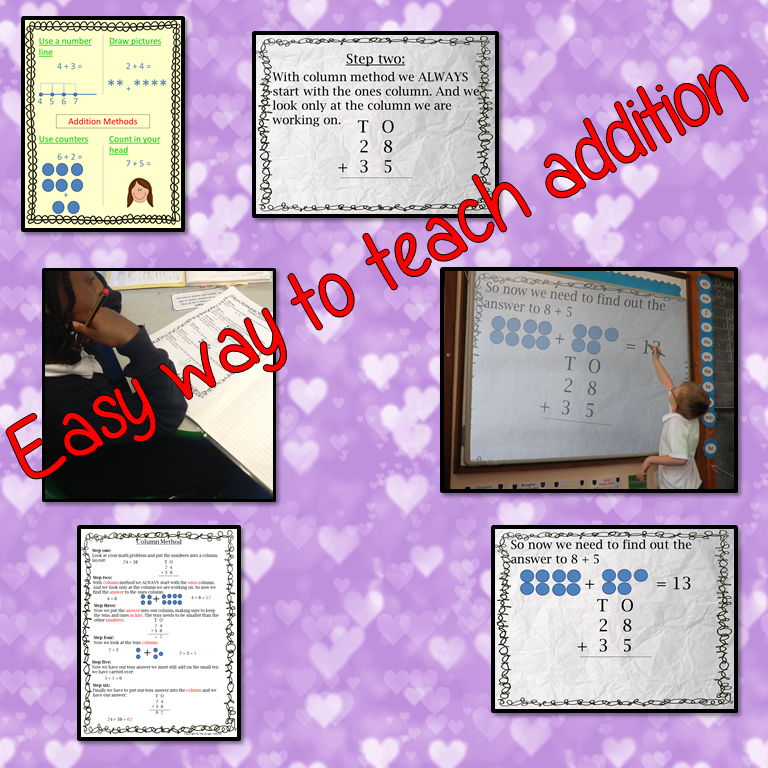 Column Method Addition Lesson โ The Ginger Teacher