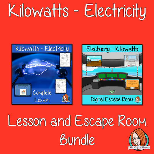 Electricity Kilowatts Lesson and Escape Room Bundle