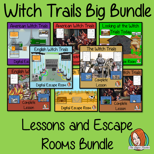 Witch Trials Lessons and Escape Rooms Big Bundle