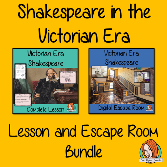 Victorian Era Shakespeare Lesson and Escape Room Bundle