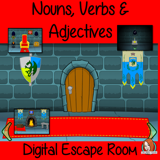 Nouns, Verbs and Adjectives Escape Room