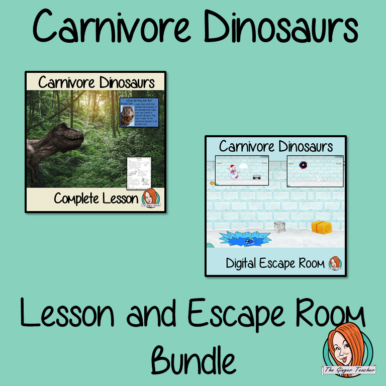 Carnivore Dinosaurs Lesson and Escape Room Bundle