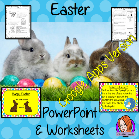 Distance Learning Easter Google Slides Lesson  These resources teach children about Easter in one complete lesson. There is a detailed 30 slide presentation on the Easter story, fun Easter facts, details about how the date of Easter is decided and a retelling of the Easter bible story. There are also differentiated, 8 page, Google Slides worksheets to allow students to demonstrate their understanding. This pack is great for teaching kids all about this religious festival