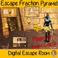 Fraction Practice Escape Room Children can practice fraction facts with this fun digital escape room. Children will need to explore the fraction pyramid answer questions and collect information to solve the puzzles and eventually escape the pyramid. No printing required This game uses Boom Cards and you will need a Boom card account to play it which is free
