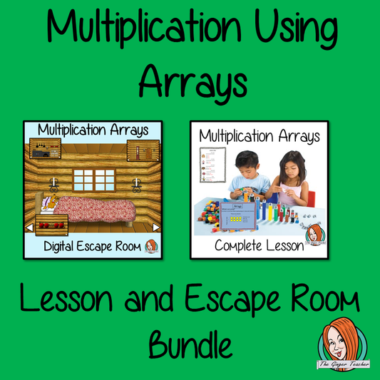 Multiplication Using Arrays Lesson and Escape Room Bundle