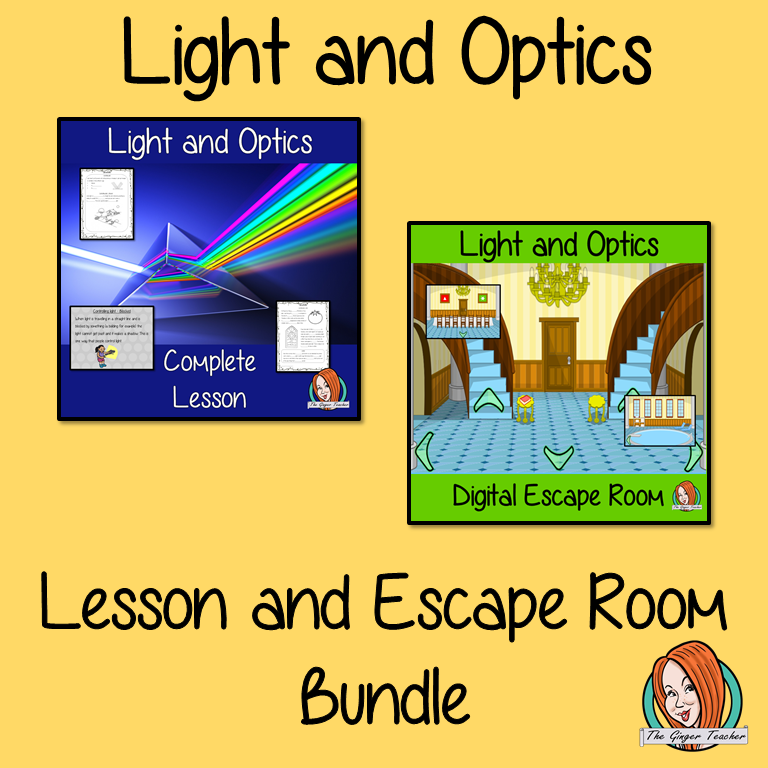 Light and Optics Lesson and Escape Room Bundle
