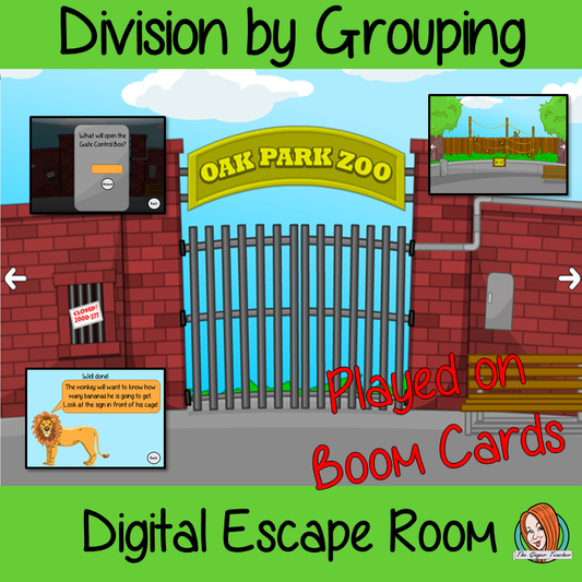 Division Grouping Escape Room Boom Cards