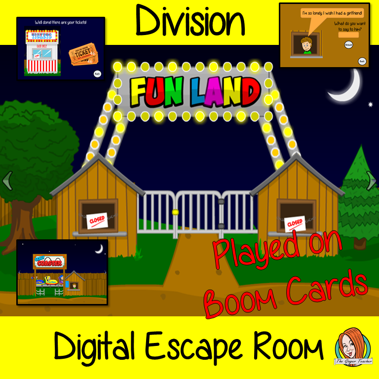 Dividing Escape Room Boom Cards