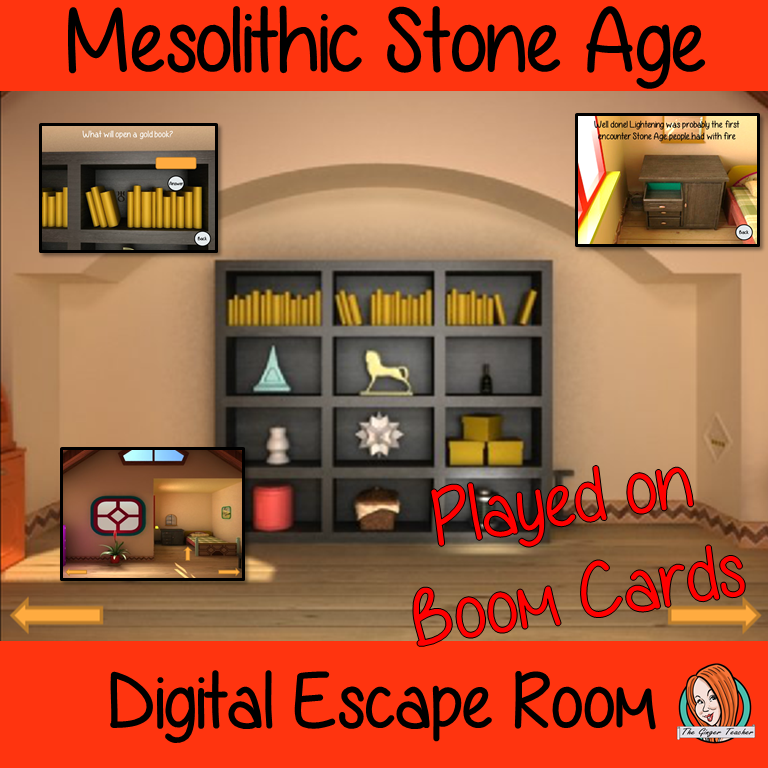 Mesolithic Stone Age Escape Room Boom Cards