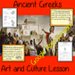 Distance Learning Ancient Greeks Art and Culture Complete History Lesson Teach children about Ancient Greeks and their art and culture. This download is a complete lesson to teach children about the different art and culture of the Ancient Greeks. detailed 29 slide PowerPoint and 4 versions of the 6-page worksheet to show understanding an activity #lessonplanning #ancientGreeks #Greeks #teaching #resources #historylessons #historyplanning #googleclassroom