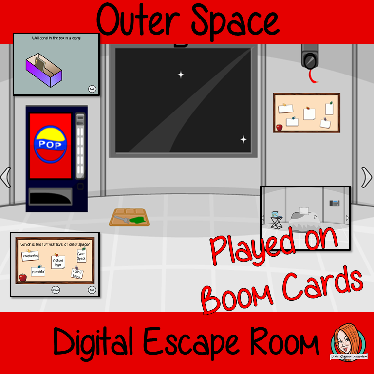 Outer Space Science Escape Room Boom Cards